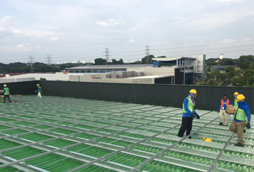  1MW dự án mái kim loại xanh ở malaysia 2020 